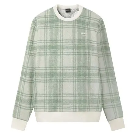 ボスゴルフ(BOSS GOLF) ゴルフウェア  WT M Check Pattern Sweater, WP | チェック パターン バンピング スウェーター b972340m