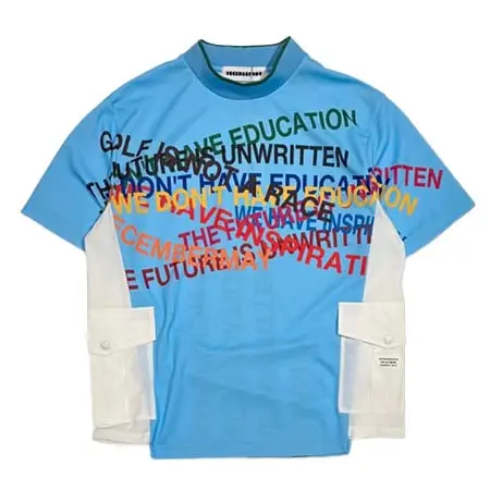 ディセンバーメイ(DECEMBERMAY) ゴルフウェア  [UNISEX]Shimmering side pocket mockneck tee CT-00018