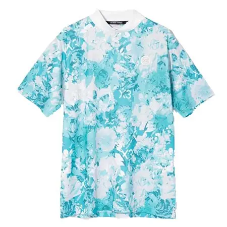 キックスリー(KI-XXX THREE) ゴルフウェア  FLOWER FLOWER MOCK TEE KSGMM04-33M