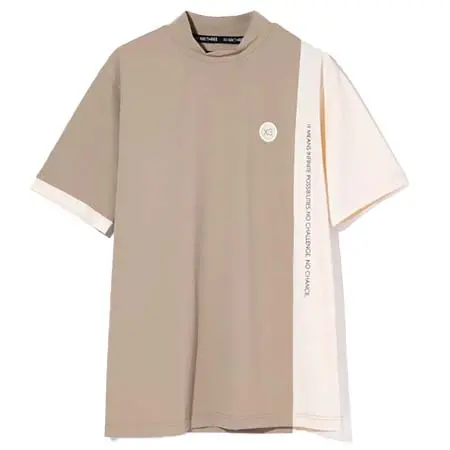 キックスリー(KI-XXX THREE) ゴルフウェア  VERTICAL BICOLOR MOCK TEE KSGMM03-25M