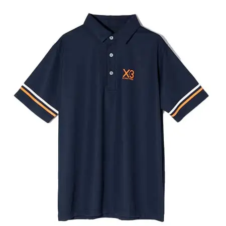 キックスリー(KI-XXX THREE) ゴルフウェア  SLEEVE LINE POLO SHIRT KSGMP06-39M