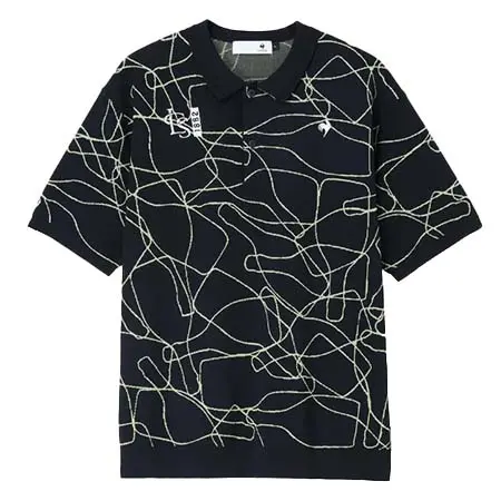 ルコックスポルティフ(le coq sportif) ゴルフウェア  ボトルラインジャカードニットシャツ LG6FST70M