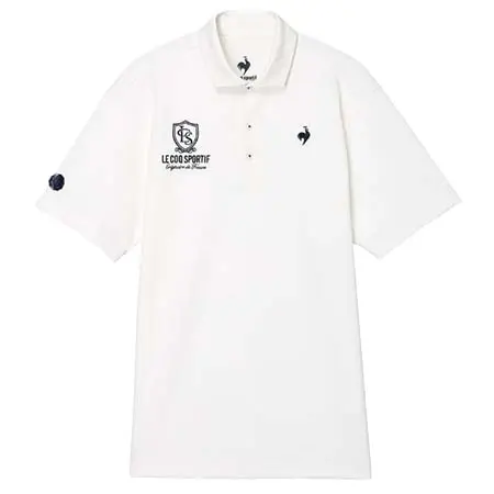ルコックスポルティフ(le coq sportif) ゴルフウェア  ヘリンボーン地柄半袖シャツ LG6FHS15M
