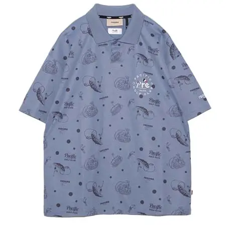 パシフィックゴルフクラブ(Pacific GOLF CLUB) ゴルフウェア  renoma golf × PGC ALL OVER PRINT POLO RGC-PC-004