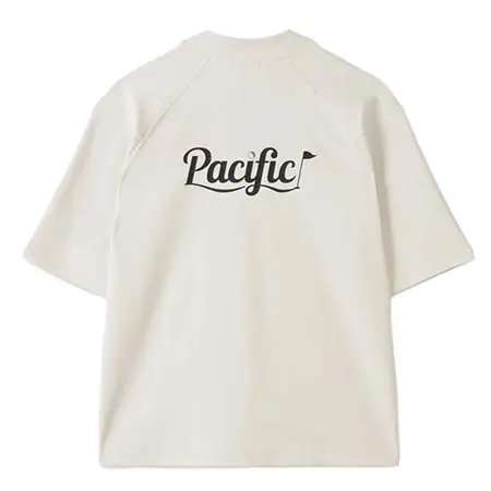パシフィックゴルフクラブ(Pacific GOLF CLUB) ゴルフウェア  MOCK-NECK BIG TEE HALF SLEEVE Pacific LOGO PGC262CSS191MO