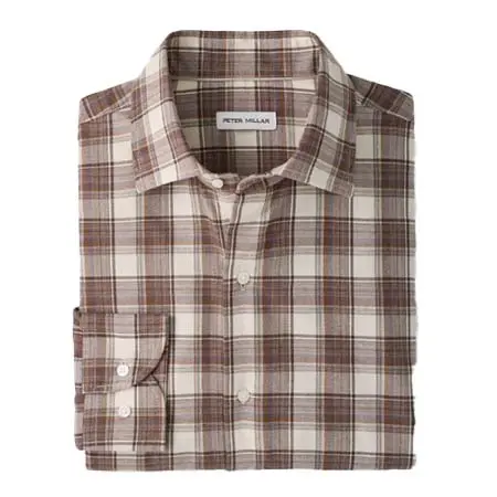 ピーターミラー (Peter Millar) ゴルフウェア  キャノンパフォーマンスフランネルスポーツシャツ MF26W64LTS