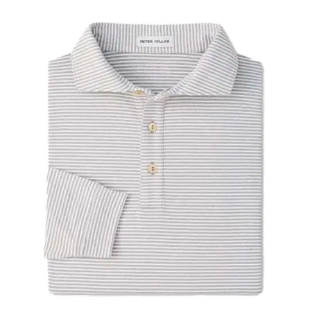 ピーターミラー (Peter Millar) ゴルフウェア  ライオンズ ストライプ パフォーマンス ジャージ 長袖ポロシャツ MF26EK81ELS