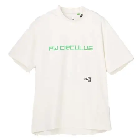 ピーダブリュサーキュラス(PW CIRCULUS) ゴルフウェア  PIXEL GRAPHIC モックネックT KHPNLW0215