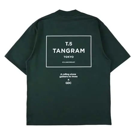 タングラム(TANGRAM) ゴルフウェア  GDC×TANGRAM 5TH ANNIV. T.5 TOKYO MOCK NECK GREEN TGS-MT198