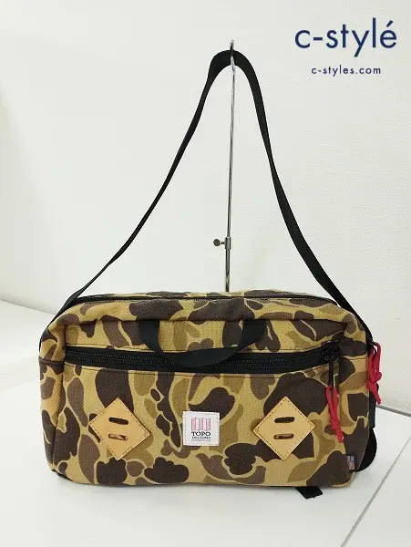 TOPO DESIGNS トポデザイン ショルダーバッグ ベージュ系 カモ柄 迷彩