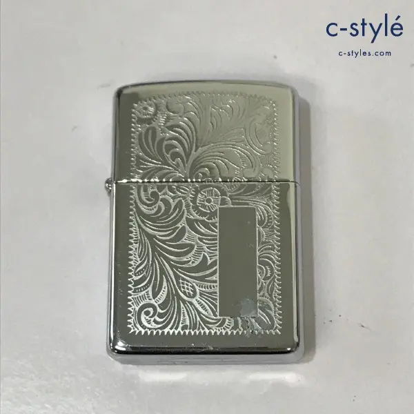 ZIPPO ジッポー オイルライター ベネチアン 唐草 両面加工 シルバー ’81 イタリック体 斜体