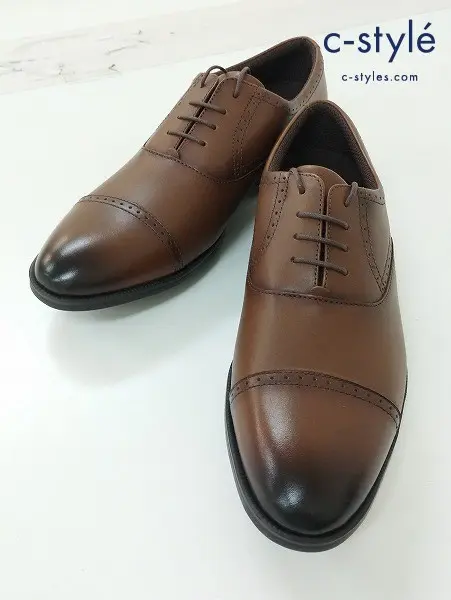 TEXCY LUXE テクシーリュクス ビジネスシューズ 27cm ブラウン ストレートチップ TU-7774