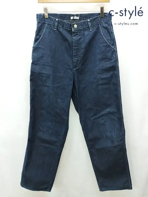AURALEE オーラリー デニムパンツ 3 インディゴ HARD TWIST LIGHT DENIM PANTS S21SP02LD 綿100％ 日本製