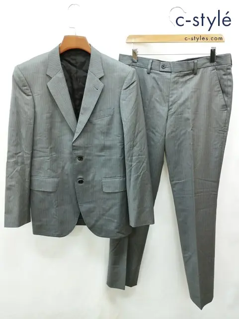 Paul Smith LONDON ポールスミスロンドン スーツ M グレー ストライプ Ermenegildo Zegna PL-ST-67656