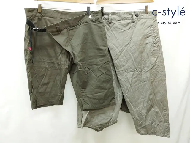 VIRGO ヴァルゴ ハーフパンツ サルエルパンツ 4 カーキ グレー コットン100% 日本製 計2点