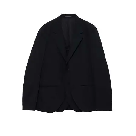Yohji Yamamoto(ヨウジヤマモト) WOOL GABARDINE FRONT DOUBLE JKT HW-J54-100-2-02