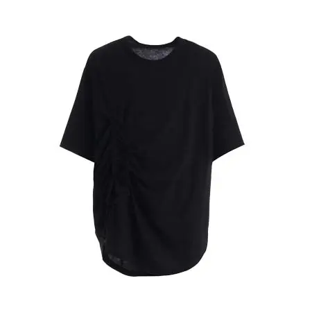 Yohji Yamamoto(ヨウジヤマモト) ULTIMA JERSEY SIDE GATHERED ROUND HEM T GW-T24-006-1-03
