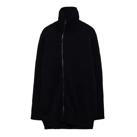 Yohji Yamamoto(ヨウジヤマモト) 7G PLATING SINGLE JERSEY RIB HIGH NECK ZIP CARDIGAN HW-K72-184-1-03
