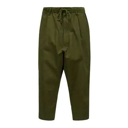 Yohji Yamamoto(ヨウジヤマモト) 20/COTTON TWILL BELTED HEM DETAIL PANTS UW-P10-081-1-03