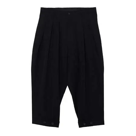 Yohji Yamamoto(ヨウジヤマモト) RANDOM STRIPE HEM TAB WIDE TUCK PANTS HW-P22-110-1-02