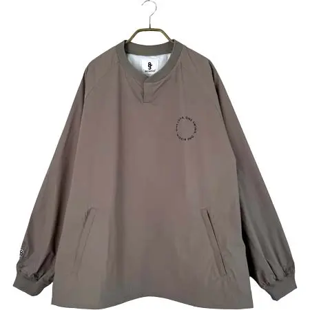 8G SHOOT(エイジシュート) ゴルフウェア 8G UTILITY HENLEY NECK PULLOVER JACKET -BEIGE- 8G25-049