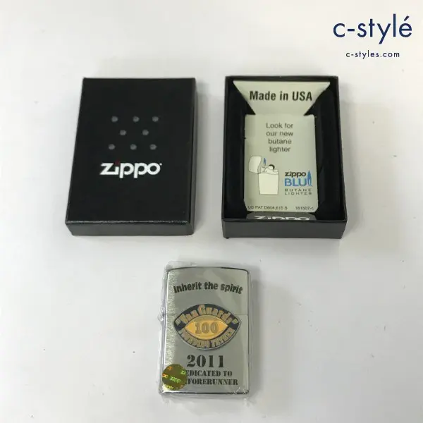 ZIPPO ジッポー オイルライター メタル貼り VAN JAC 2011 Inherit the spirit シルバー ’10