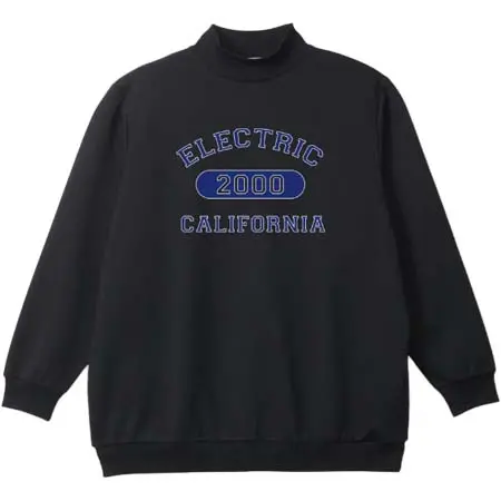 ELECTRIC(エレクトリック) ゴルフウェア COLLEGE MOCK NECK SWEAT – BLACK