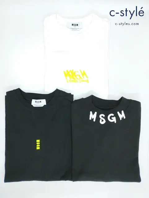 MSGM エムエスジーエム Tシャツ ロンT スウェットトレーナー S 半袖 長袖 綿100% イタリア製 計3点