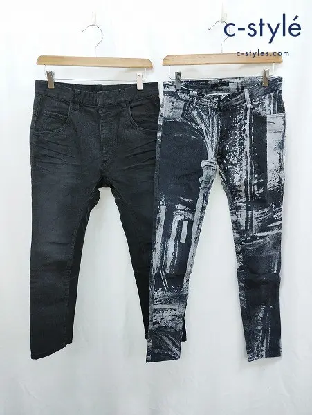 bajra バジュラ デニムパンツ 1 ブラック ブラック×グレー系 日本製 レディース