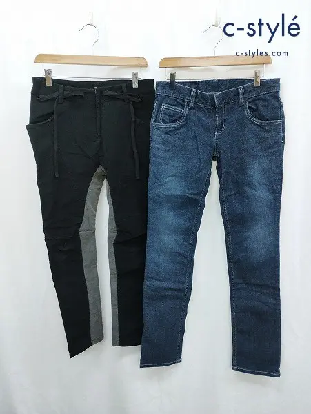 bajra バジュラ デニムパンツ パンツ 2 インディゴ ブラック レディース