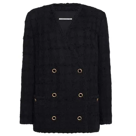 アレッサンドラ リッチ(Alessandra Rich)   CHECK TWEED BOUCL? DOUBLE BREASTED JACKET