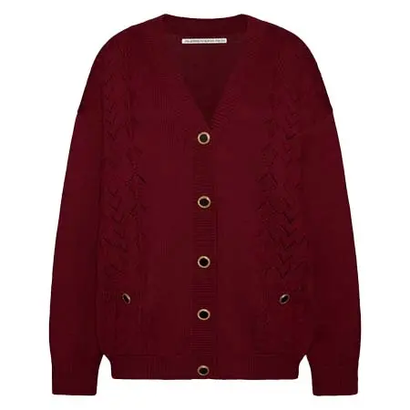 アレッサンドラ リッチ(Alessandra Rich)   MERINO WOOL LACE-KNIT CARDIGAN