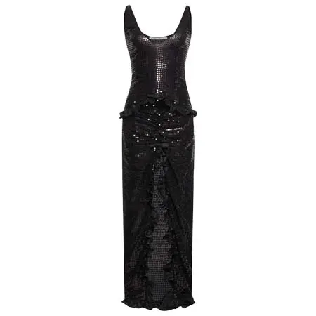 アレッサンドラ リッチ(Alessandra Rich)   SEQUIN-EMBROIDERED SILK EVENING DRESS