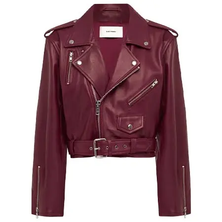 アレックス ペリー(Alex Perry)   Cropped Biker Jacket in Leather