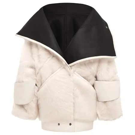 アレックス ペリー(Alex Perry)   Oversize Biker Jacket in Shearling