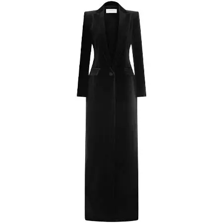 アレックス ペリー(Alex Perry)   Single Breasted Fitted Coat in Velvet