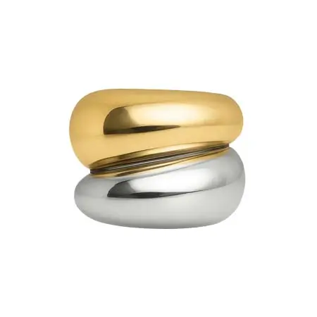 アミナ ムアディ(Amina Muaddi)   Gemini Cuffs Silver And Gold Base