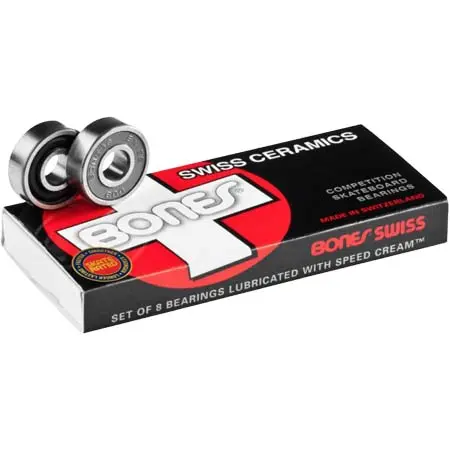ボーンズ(BONES) スケートボード 用品 ベアリング SWISS CERAMICS BEARING 8個セット