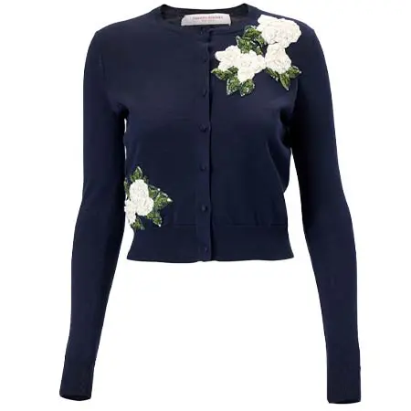 キャロライナ ヘレラ(Carolina Herrera)   Rose-Embroidered Cardigan