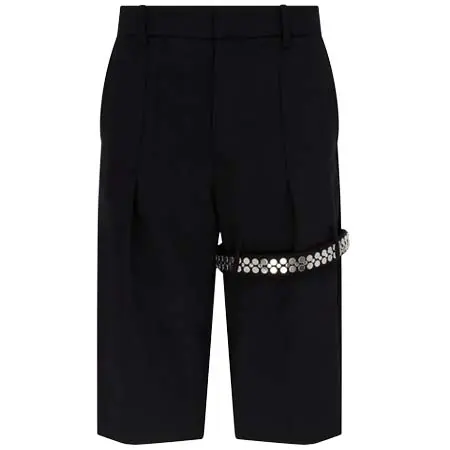 デヴィッド コーマ(DAVID KOMA)   WIDE LEG TAILORED SHORTS WITH GARTER