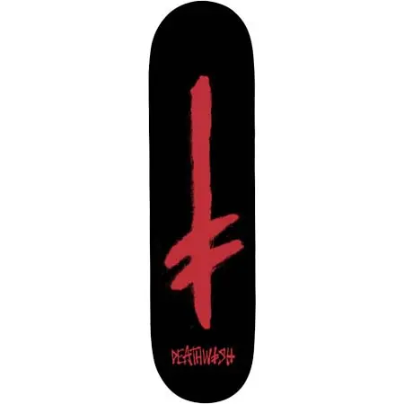 デスウィッシュ(DEATHWISH) スケートボード 用品 デッキ GANG SPRAY BLK/RED DECK 8.0