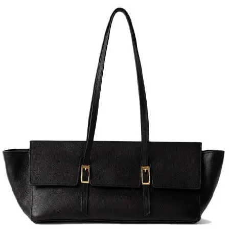 エレメ(ELLEME)   Le Bateau Large Pebbled Leather Black