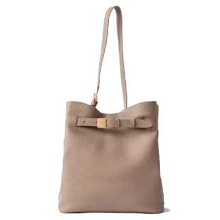 エレメ(ELLEME)   Belt Bag Pebbled Leather Taupe