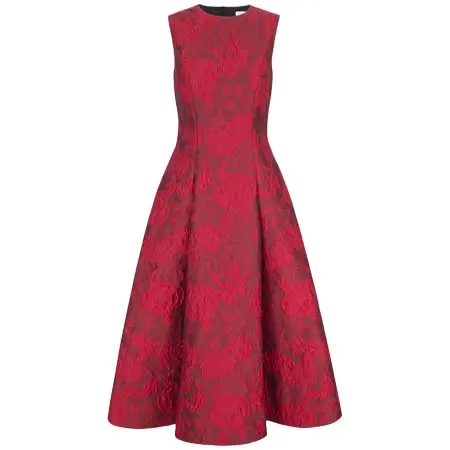 エミリア ウィックステッド(Emilia Wickstead)   Mara Dress in Red Floral Cloque