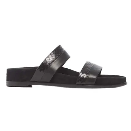 ガブリエラ ハースト(Gabriela Hearst)   Low Striker Flat Sandal in Black Snakeskin & Nappa Leather