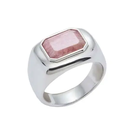 ガブリエラ ハースト(Gabriela Hearst)   Large Ring in 18K White Gold & Pink Marble Stone