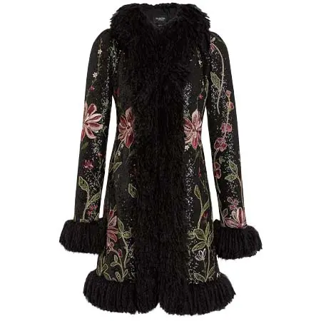 ジャンバティスタ ヴァリ(GIAMBATTISTA VALLI)   スパンコール フローラル コート