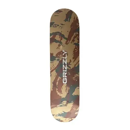 グリズリー(GRIZZLY) スケートボード 用品 デッキ BRUSH CAMO 8.0