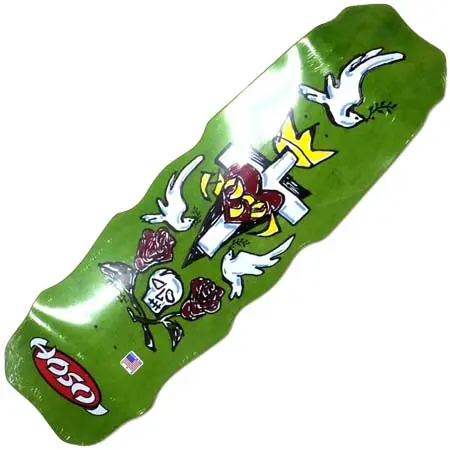 ホソイ(HOSOI) スケートボード 用品 デッキ HAMMERHEAD HYBRID GREEN STAIN 9.5