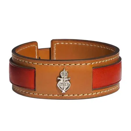 ジョセフ デュクロ(Joseph Duclos)   Lectoure Bracelet in Coquelicot H?ritage leather